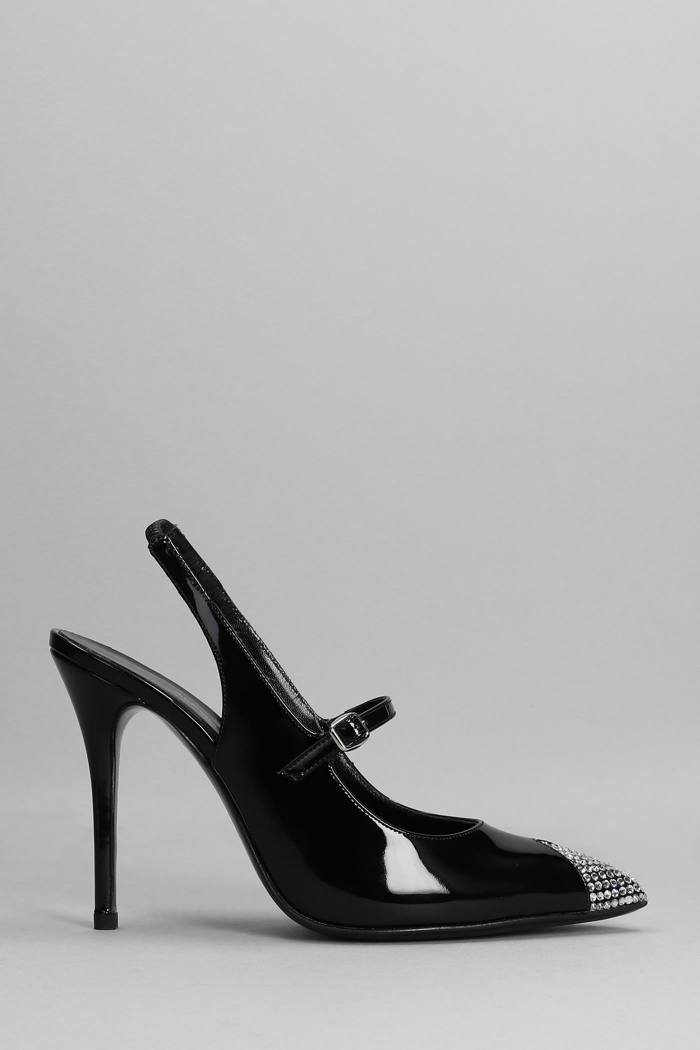 Alessandra Rich Pumps In Black Patent Leather