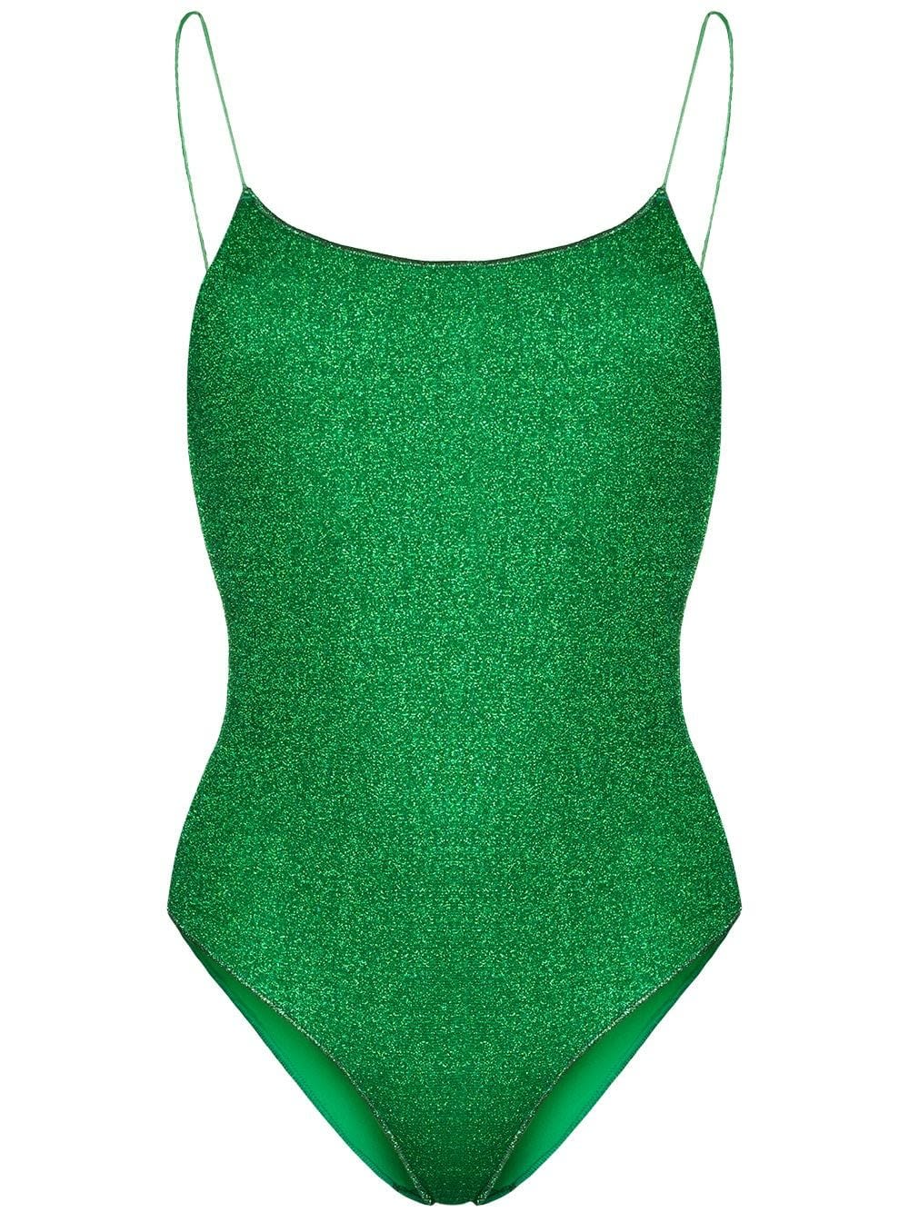 OSEREE GREEN LUMIERE MAILLOT ONE-PIECE SWIMSUIT