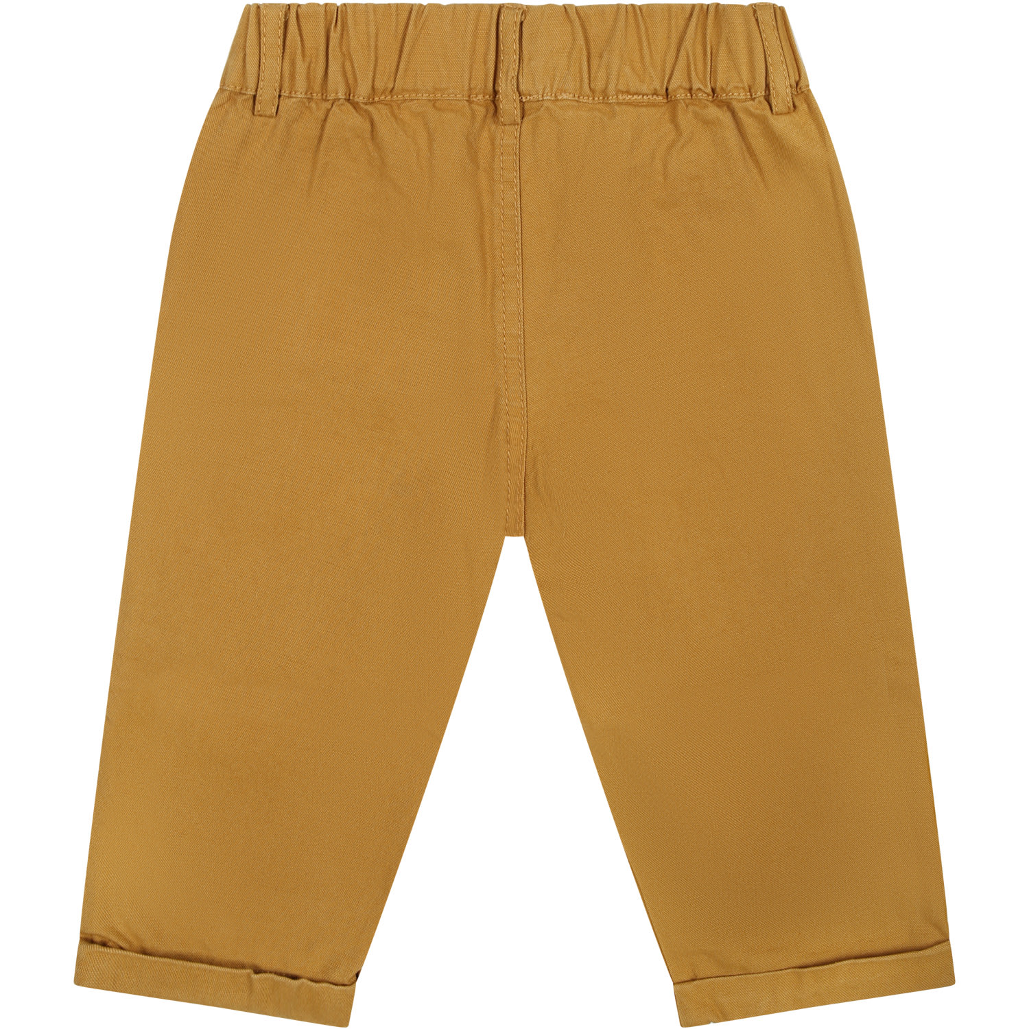 Shop Moschino Brown Trousers For Baby Boy With Teddy Bear And Logo