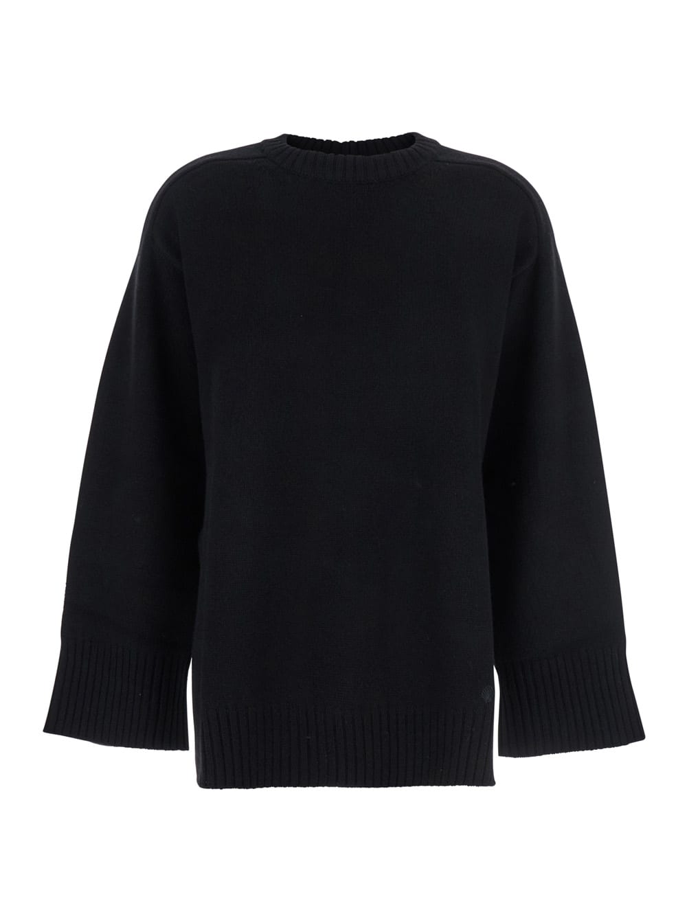 Loulou Studio Black Wool Blend Oversize Safi Sweater In Black