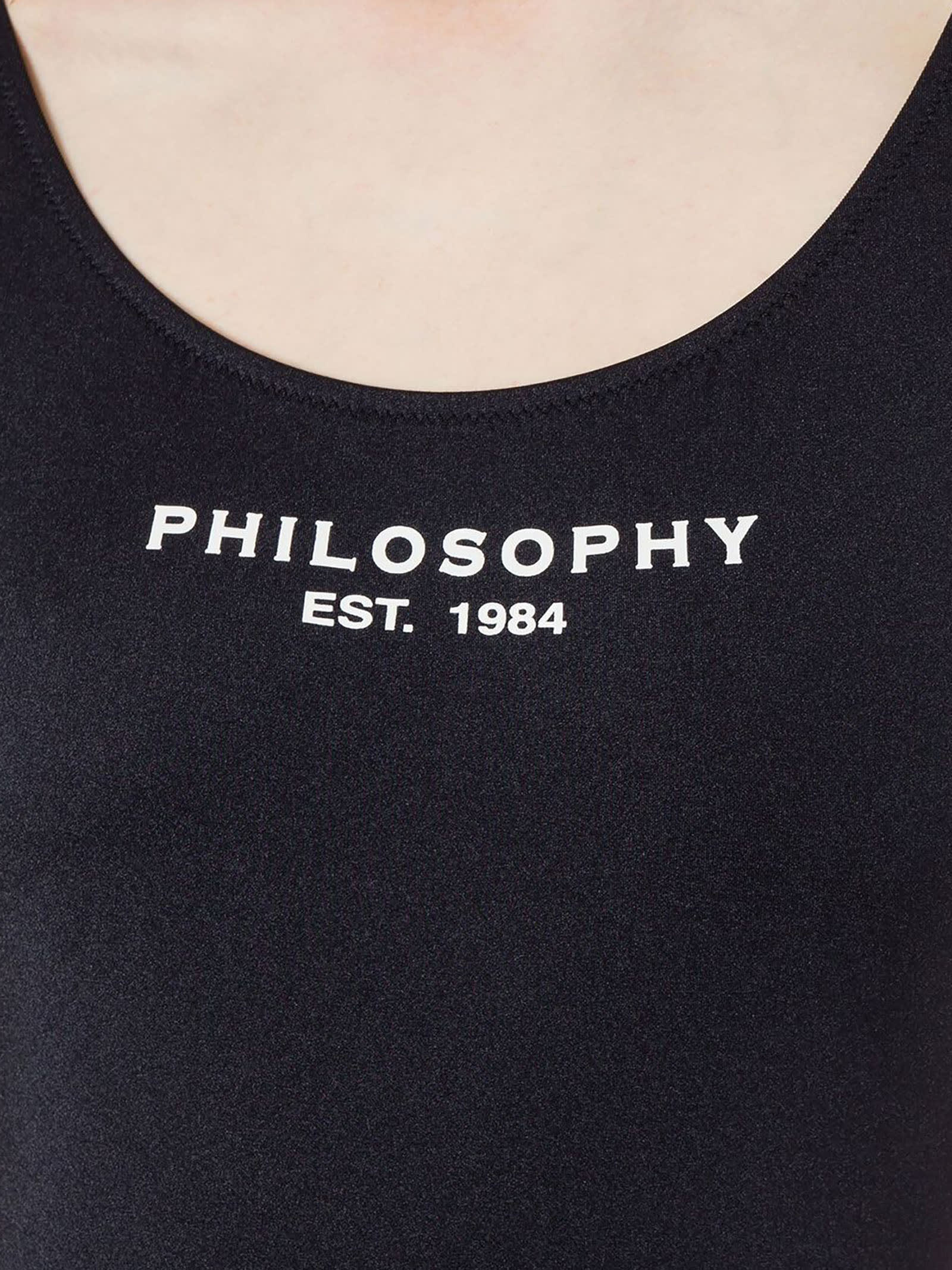 Shop Philosophy Di Lorenzo Serafini Lycra One-piece Swimsuit In Black