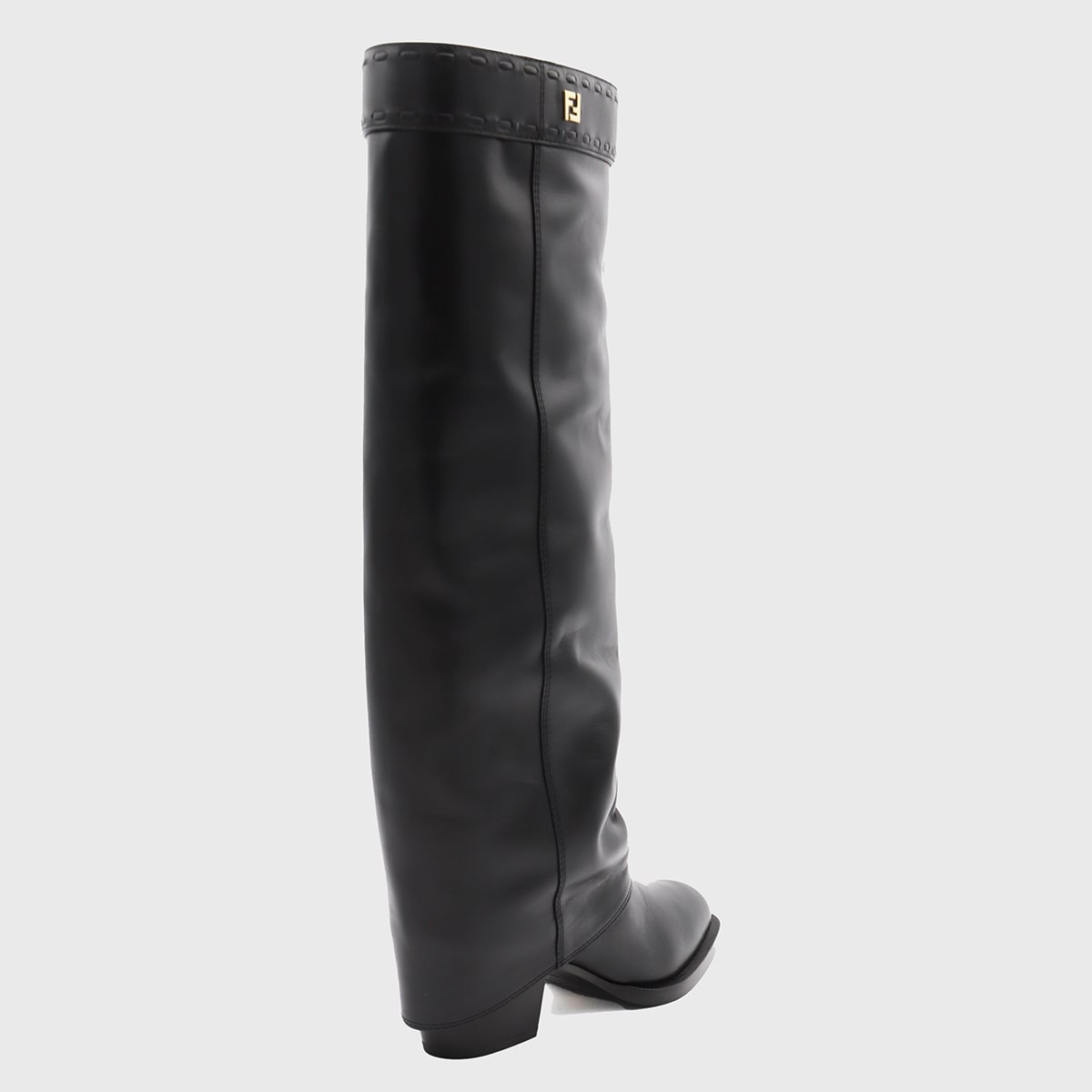 FENDI BLACK LEATHER BOOTS 