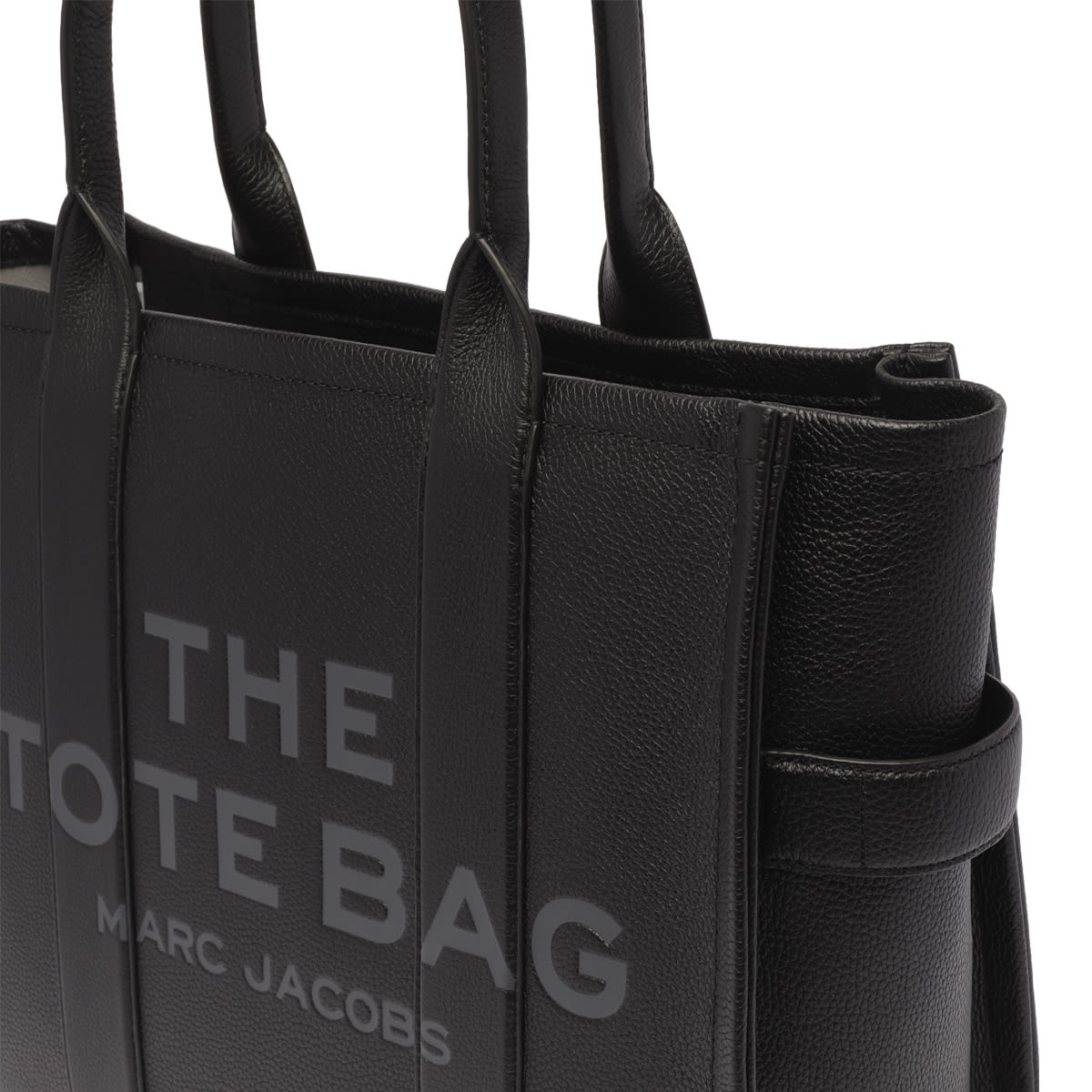 Shop Marc Jacobs The Leather Large Tote In Black