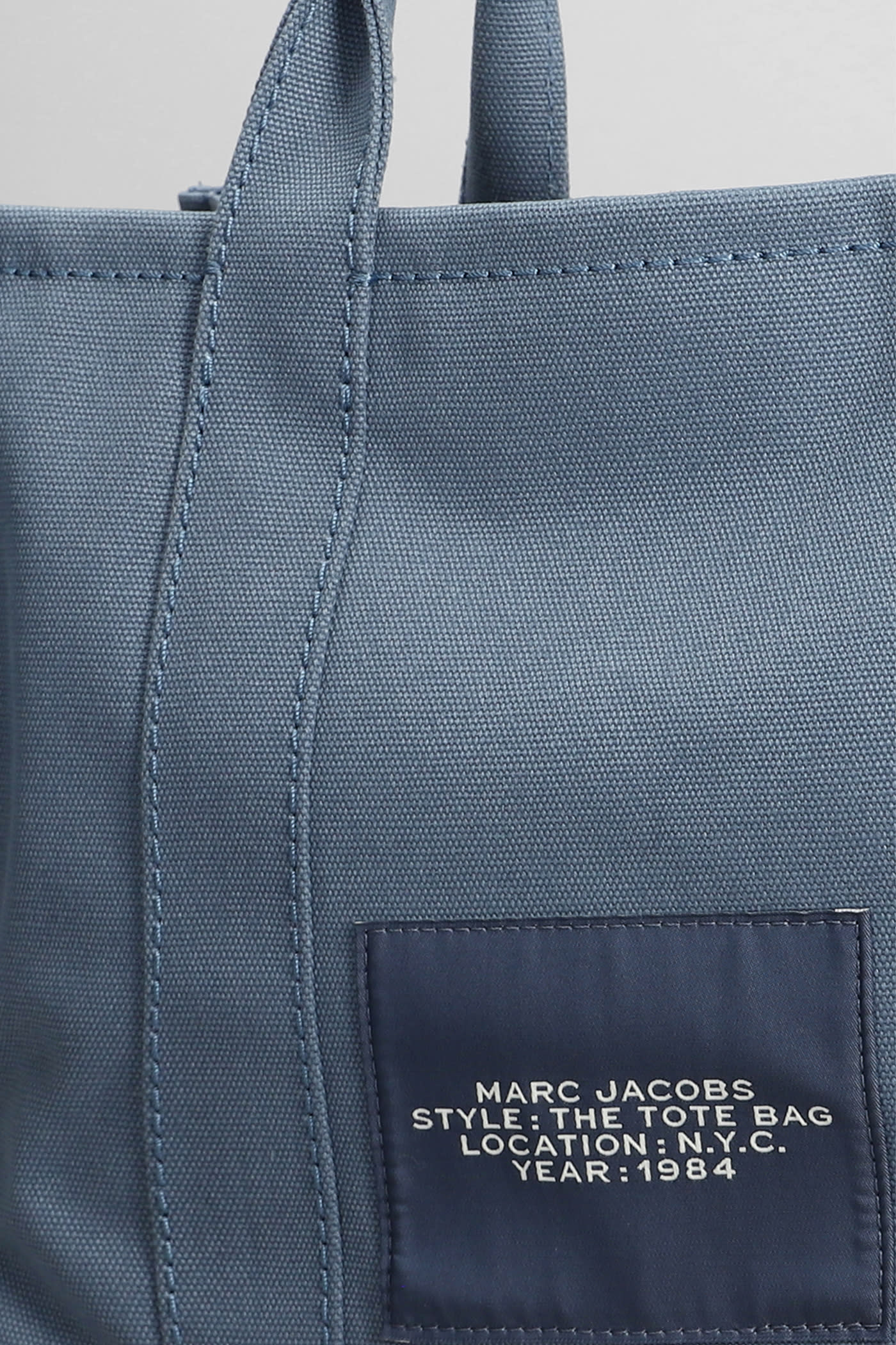 MARC JACOBS THE MEDIUM TOTE TOTE IN BLUE COTTON 