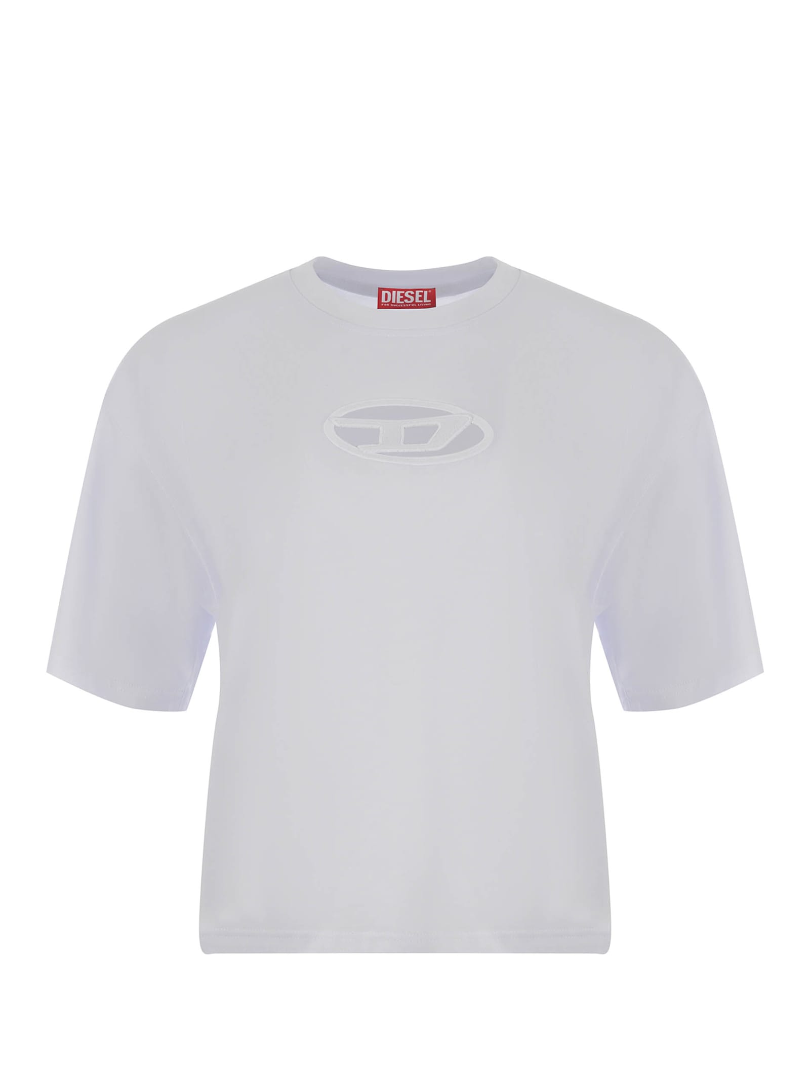 Shop Diesel T-shirt  T-boxt Made Of Cotton In White