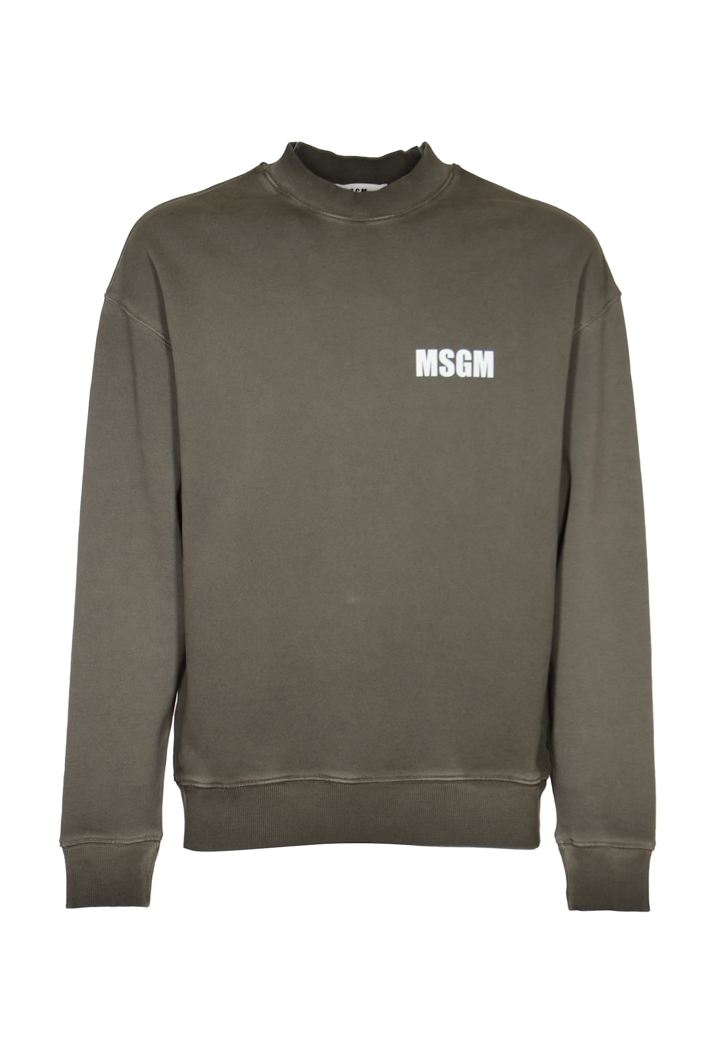 Shop Msgm Never Look Back Sweatshirt In Anthracite