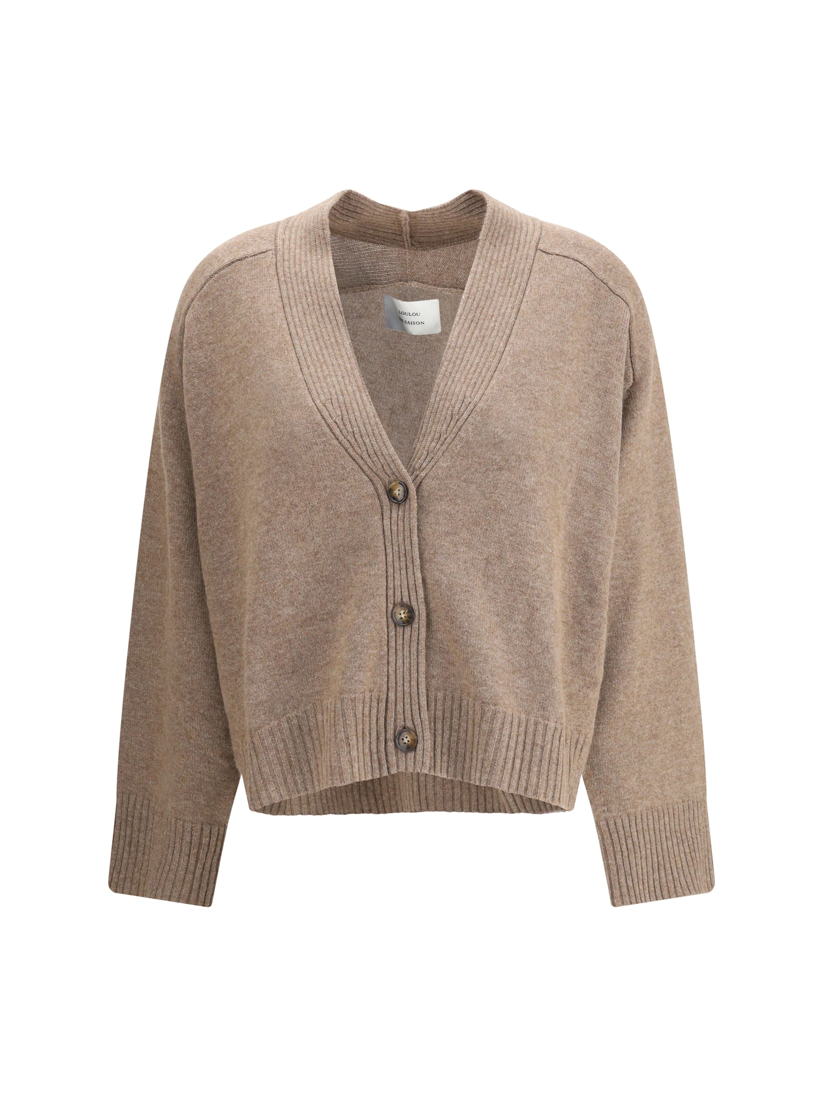 Loulou Studio Kaia Lds Cardigan In Taupe Cashmere In Brown
