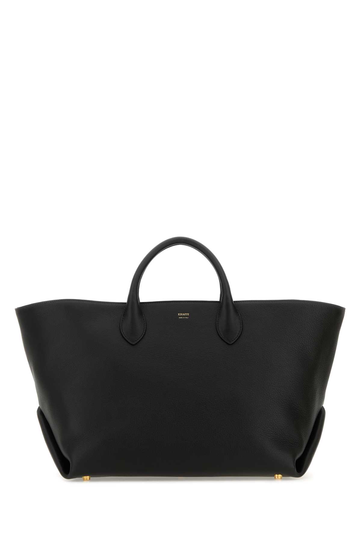 Black Leather Amelia Shopping Bag