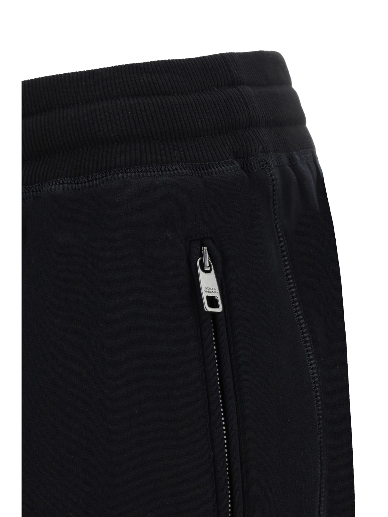Dolce & Gabbana Dg Essential Technical Jersey Track Trousers In Nero