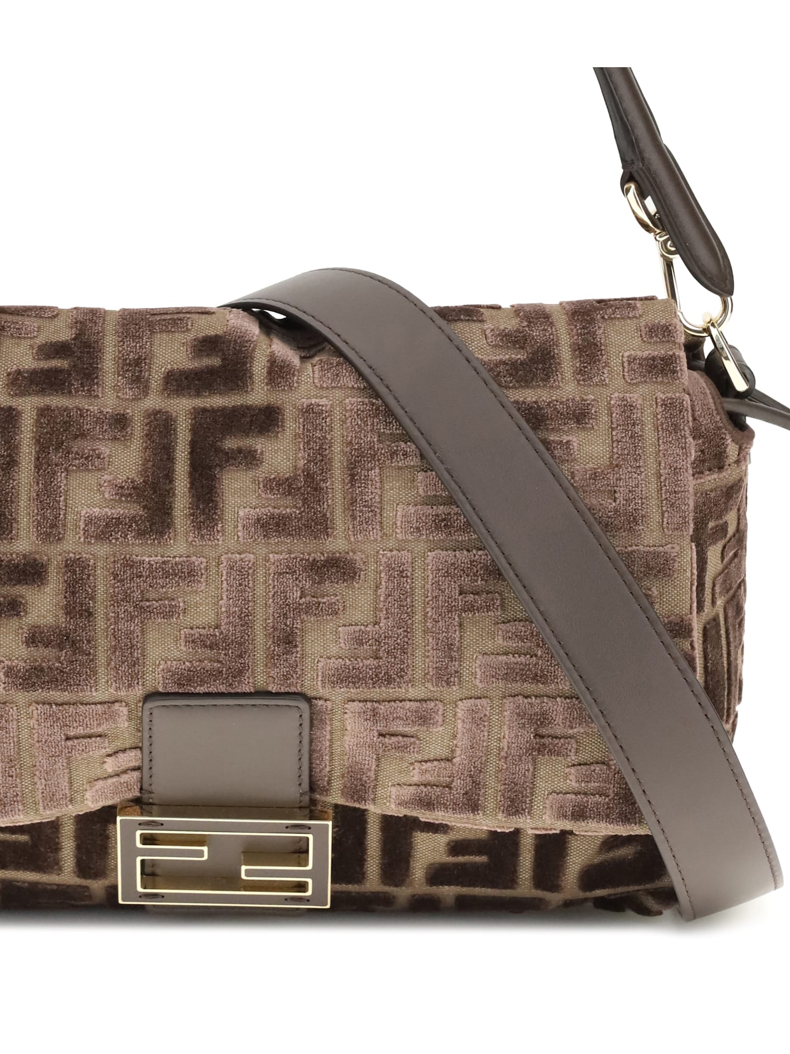 Fendi Medium Mamma Baguette Shoulder Bag In Brown