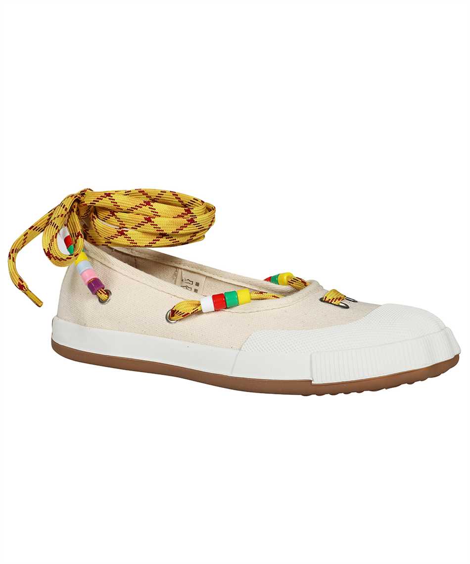 Vivienne Westwood Ballet Flats With Decorative Insert In White