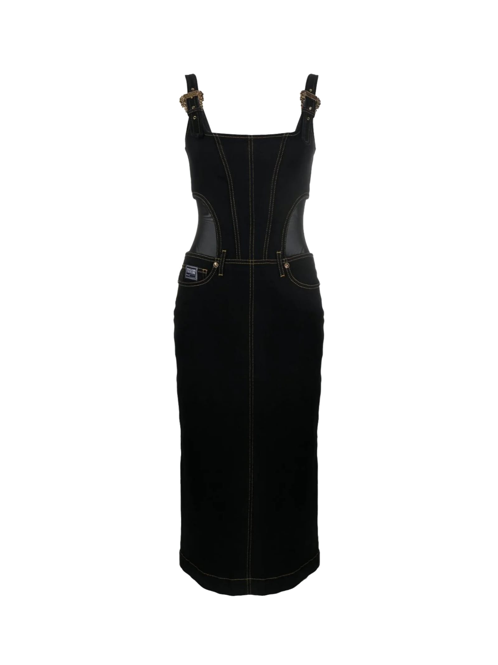 Versace Jeans Couture Black Knee Lenght Dress