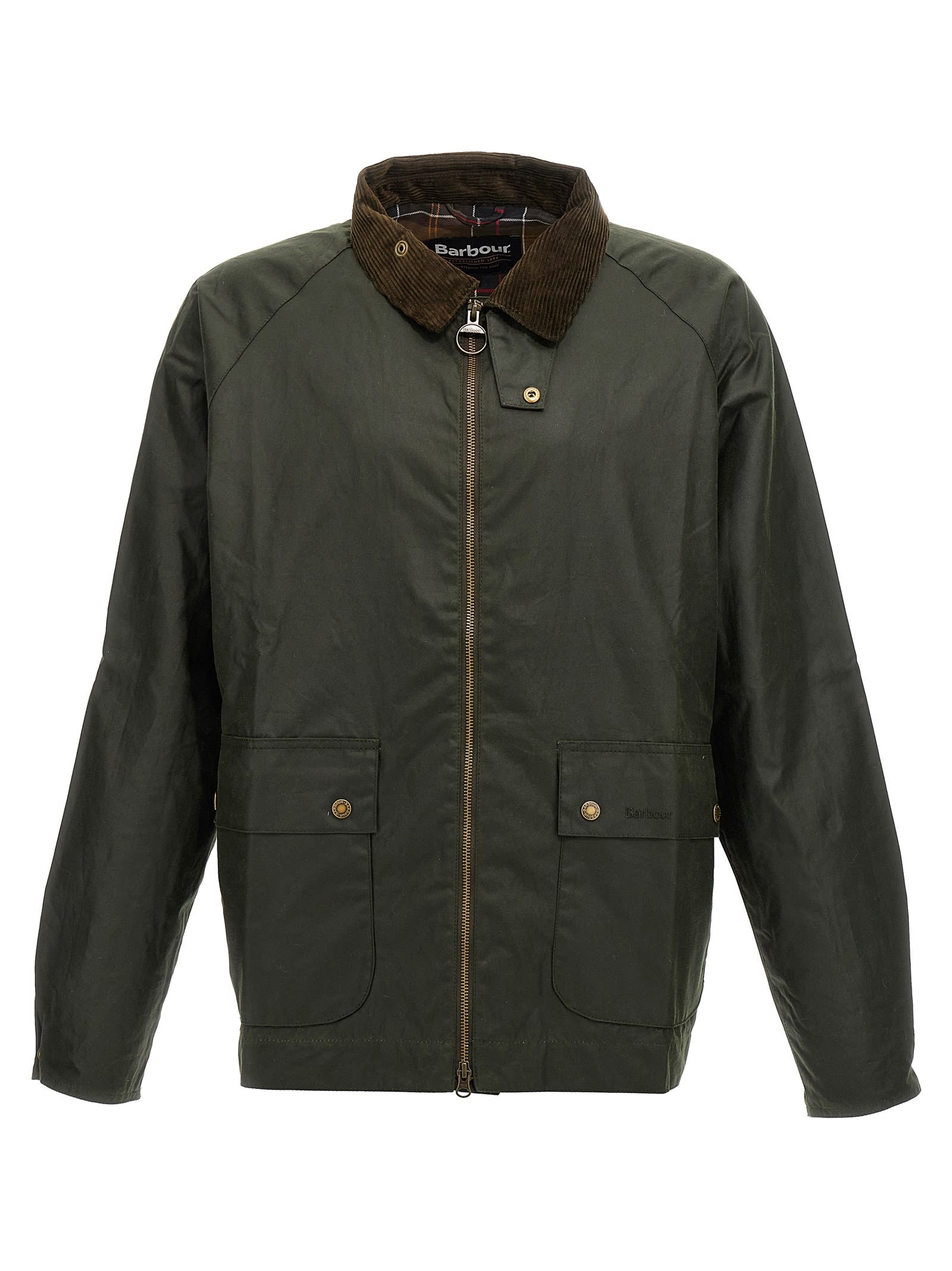 Barbour Crinkled Finish Shirt Jacket In Green