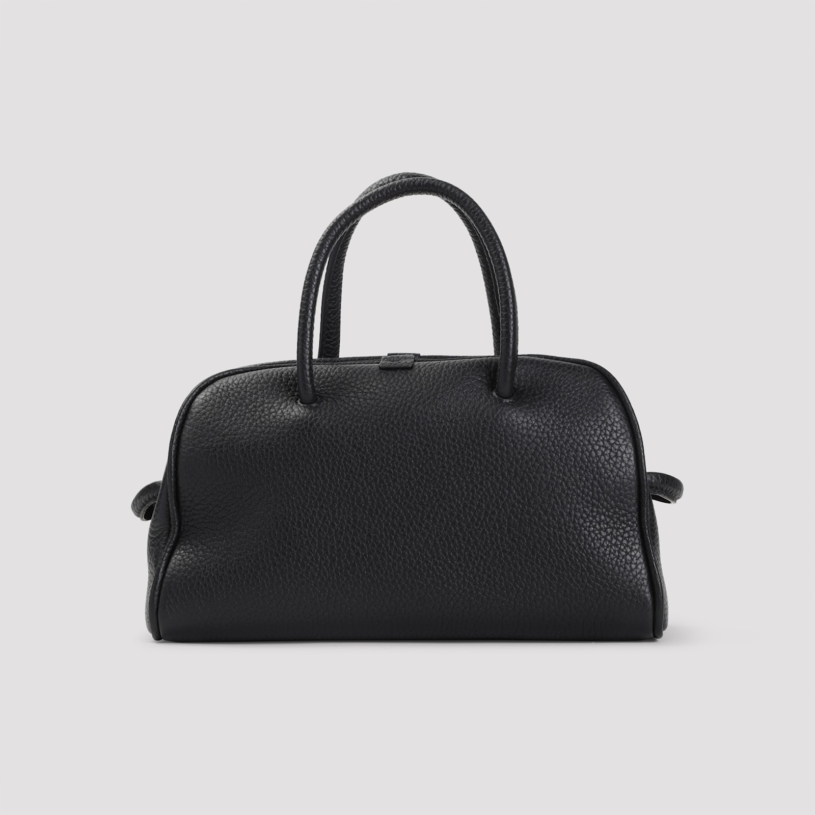 Jacquemus Small Turismo Grained Leather Top Handle Bag In Black