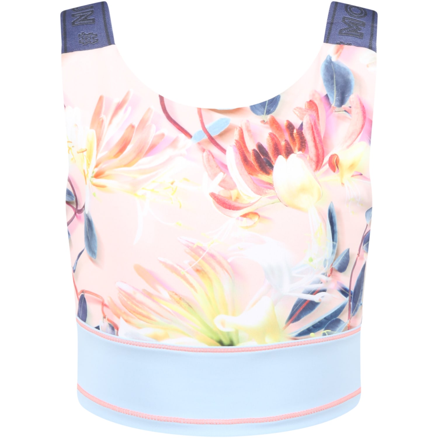 Molo Pink Top For Girl With Flowers