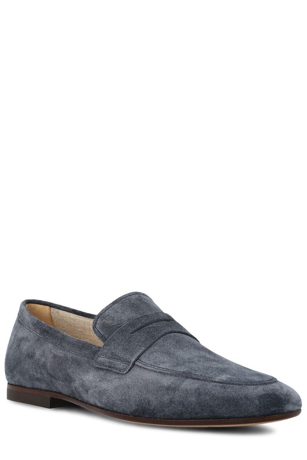 Tod's Suede Slip-on Loafers In Blue