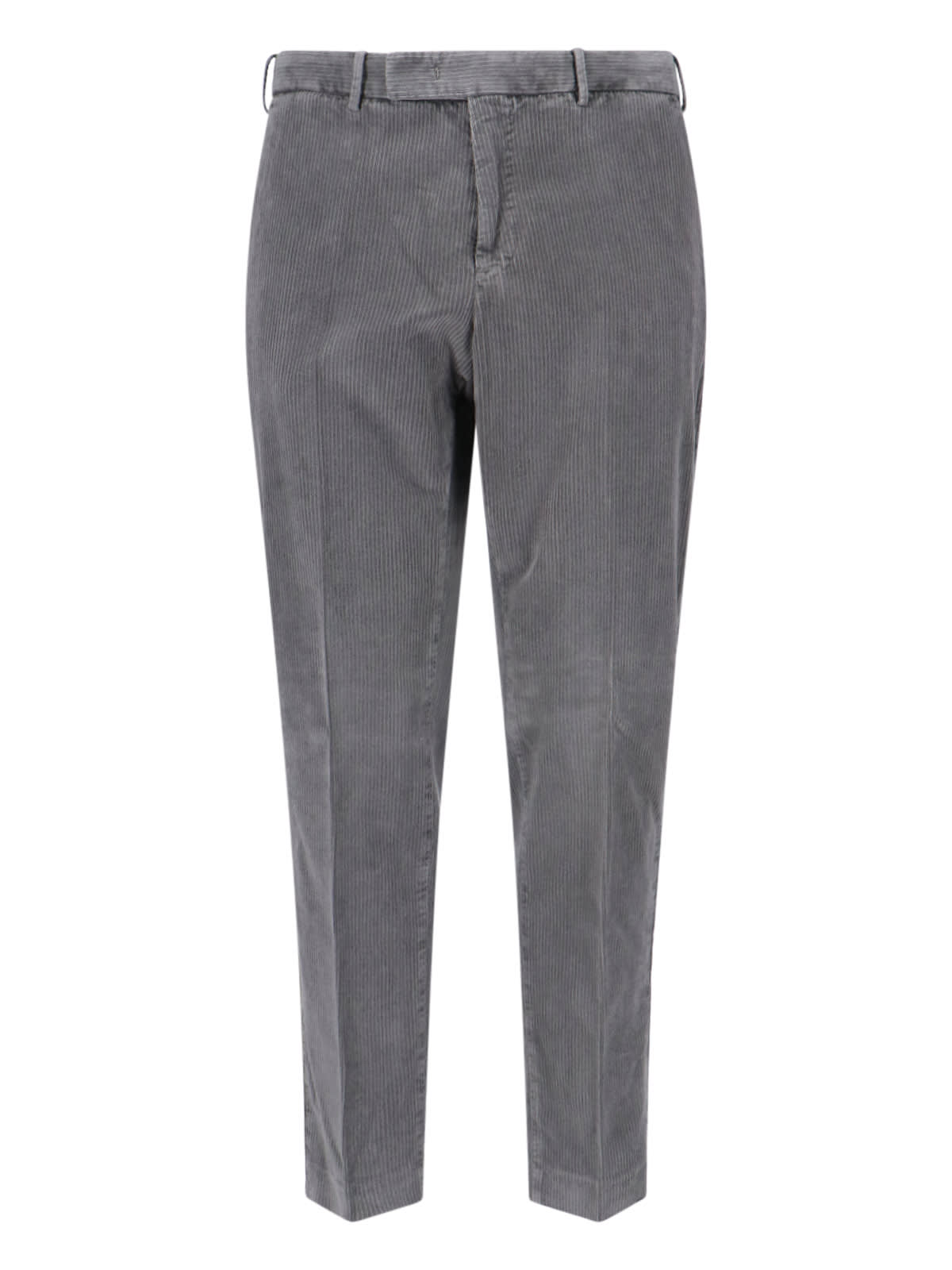 Shop Pt Torino Corduroy Straight Pants Rebel In Gray