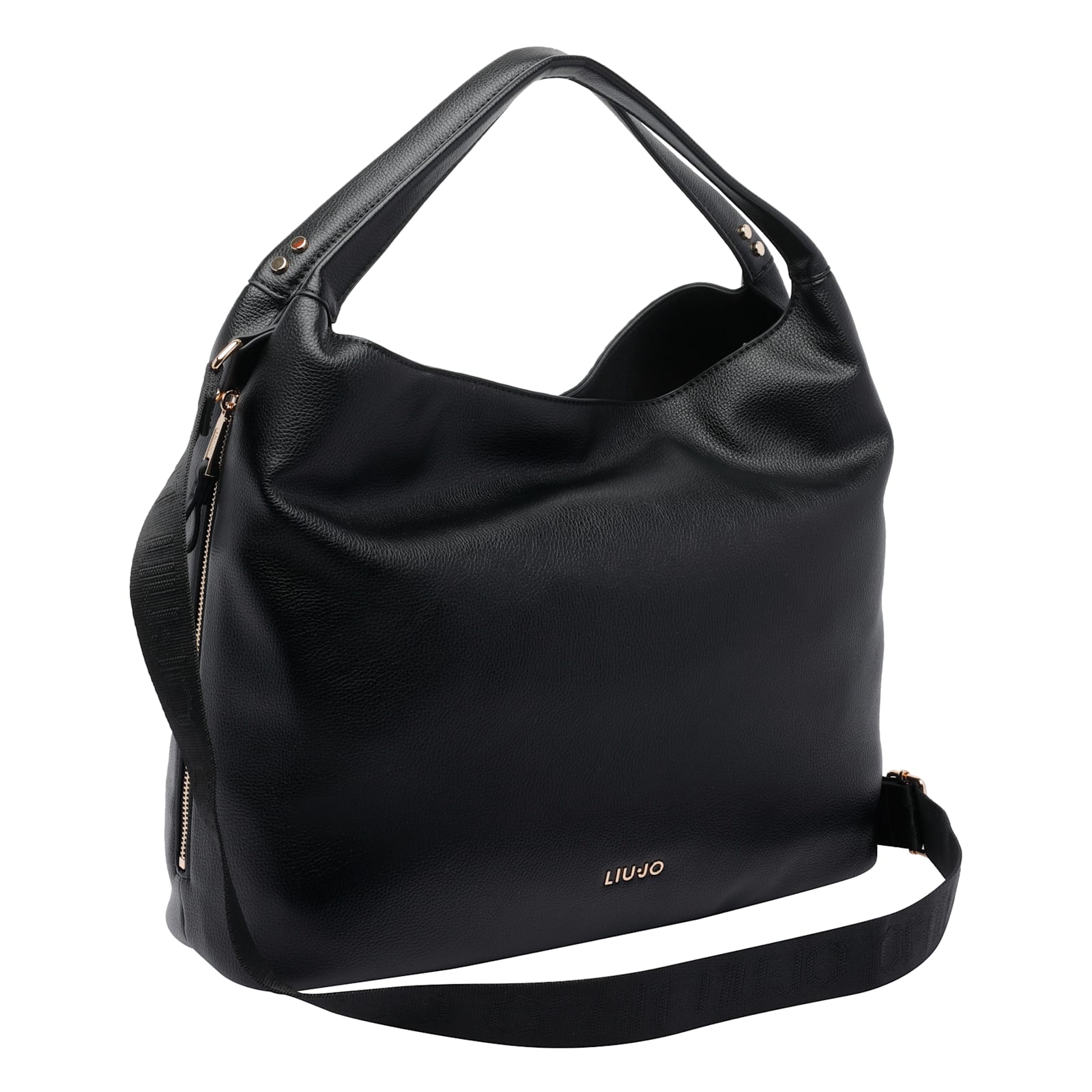 Liu •jo Large Logo-plaque Tote Bag In Black