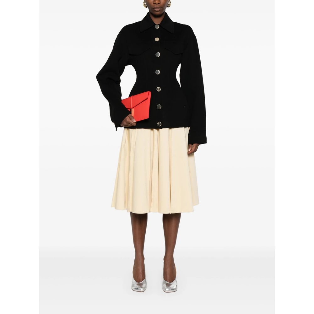 Sportmax Tailored Egeo Jacket Collared Neck In Black