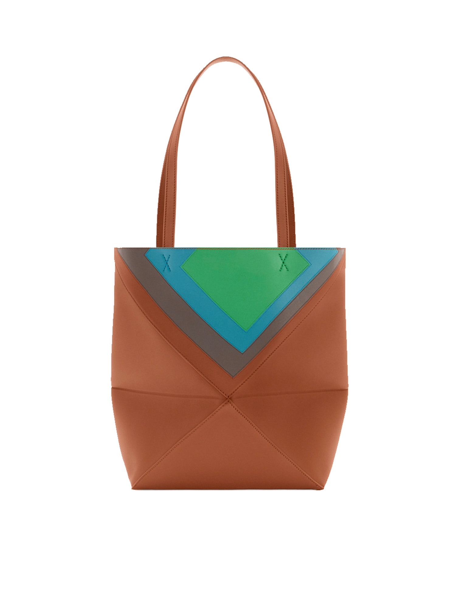 Loewe Medium Puzzle Fold Tote Bag In Calfskin Nappa In Brown