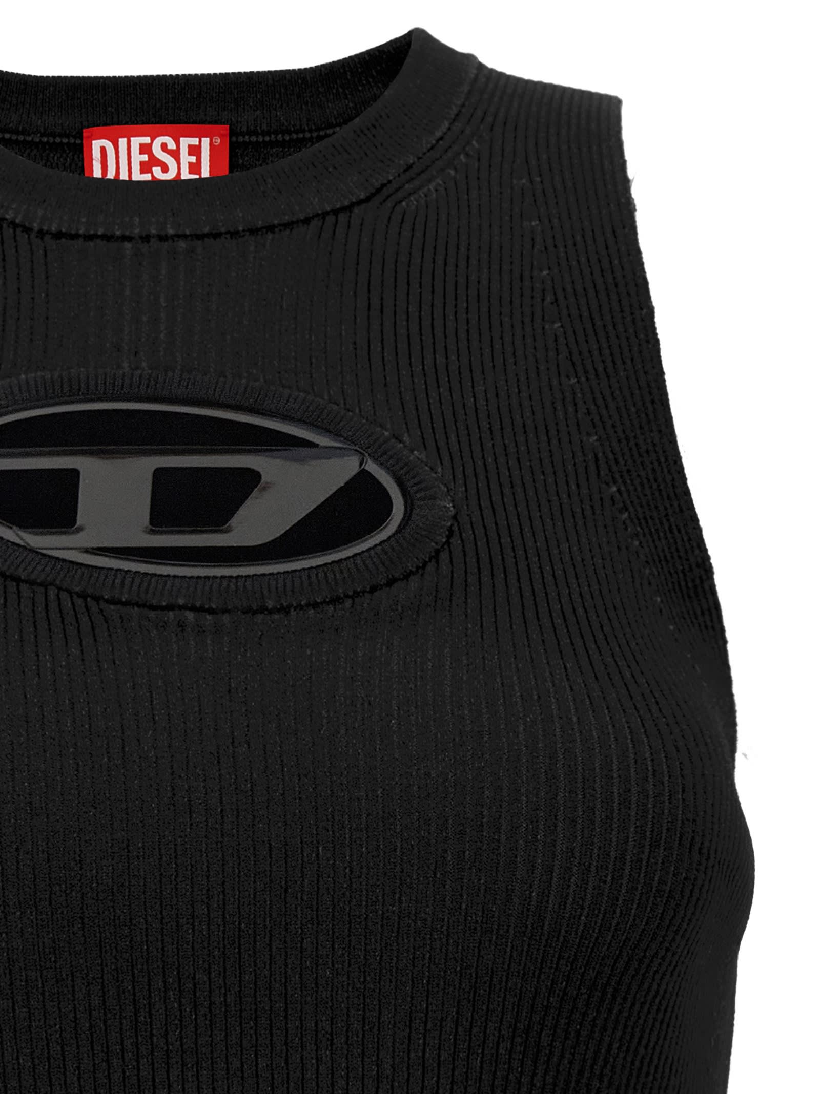 Shop Diesel M-onerva Tank Top In Black