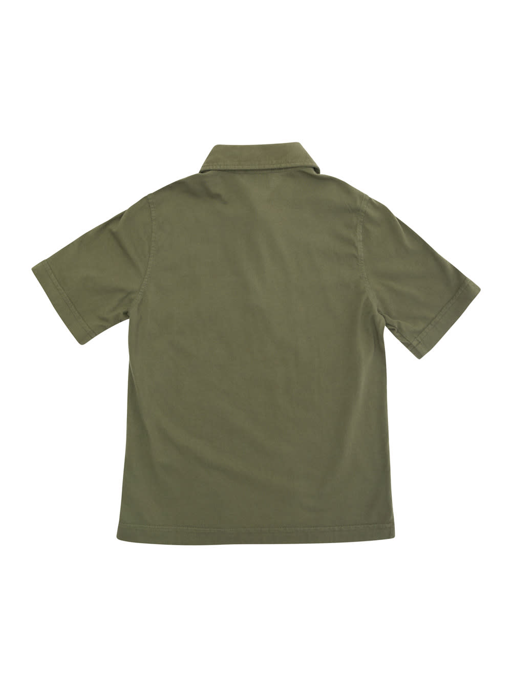 Shop Aspesi Olive Green Polo T-shirt In Cotton Boy