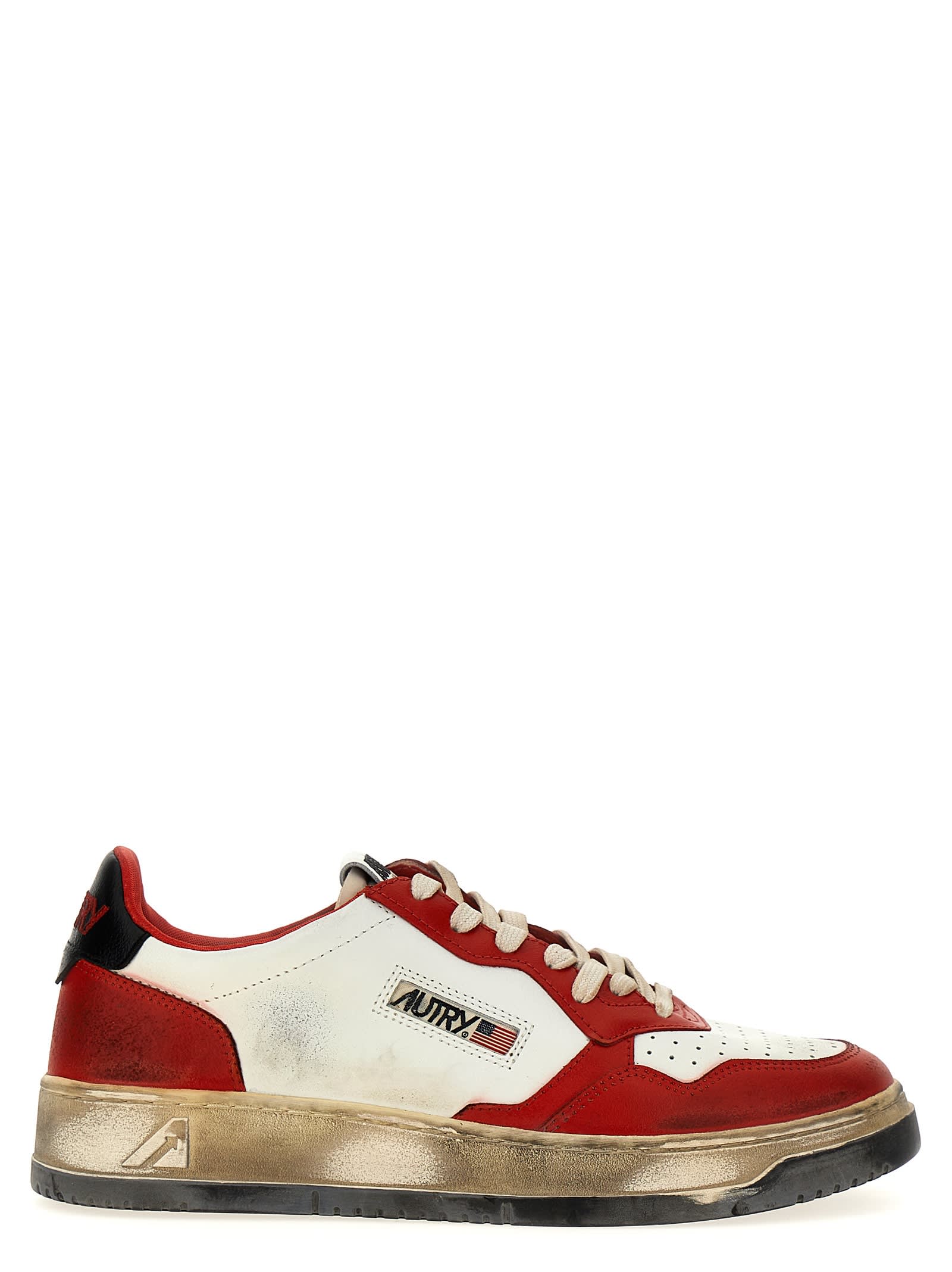 Shop Autry Super Vintage Sneakers In Red