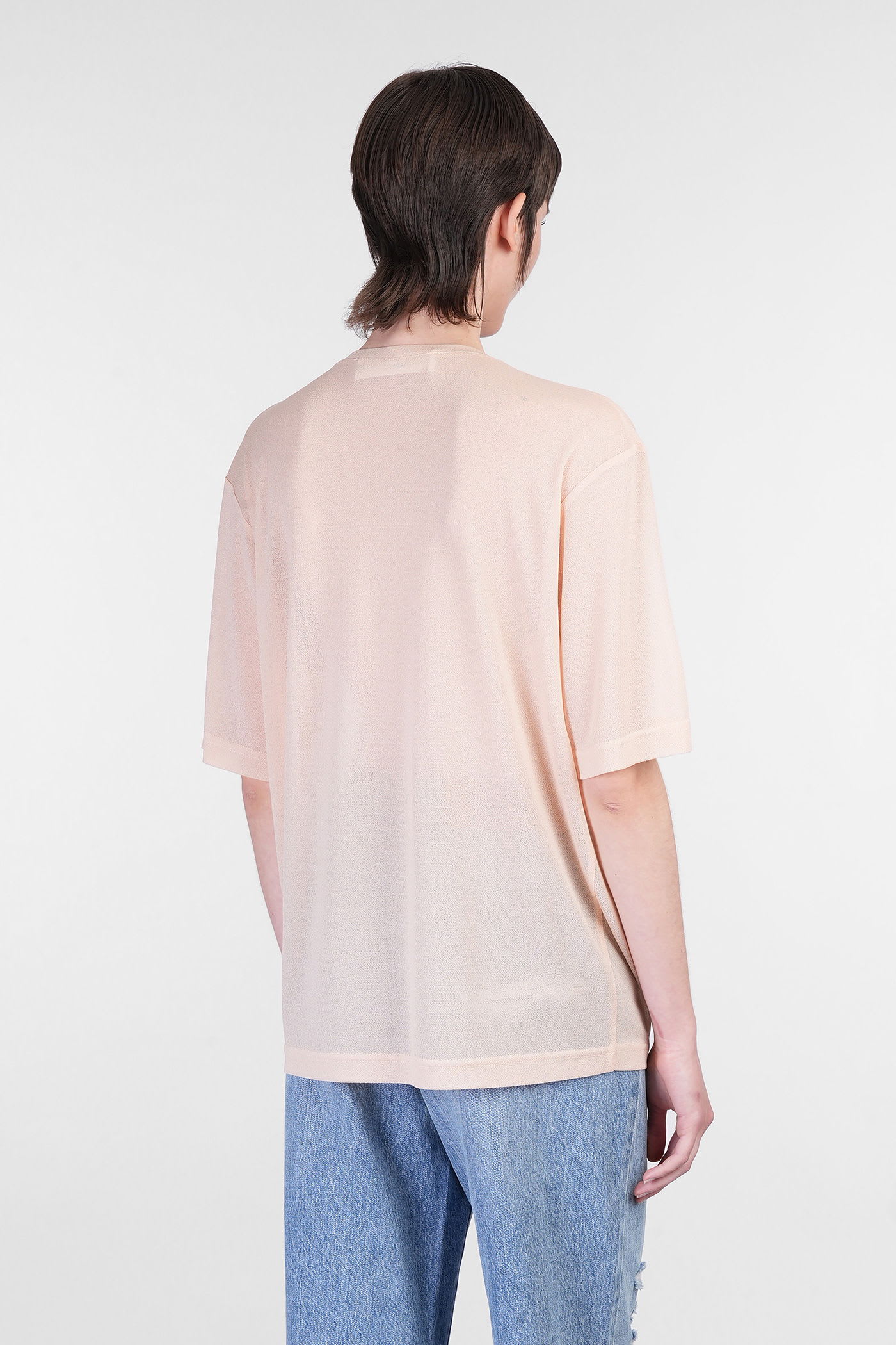 Séfr Mateo T-shirt In Beige Acrylic In Pink