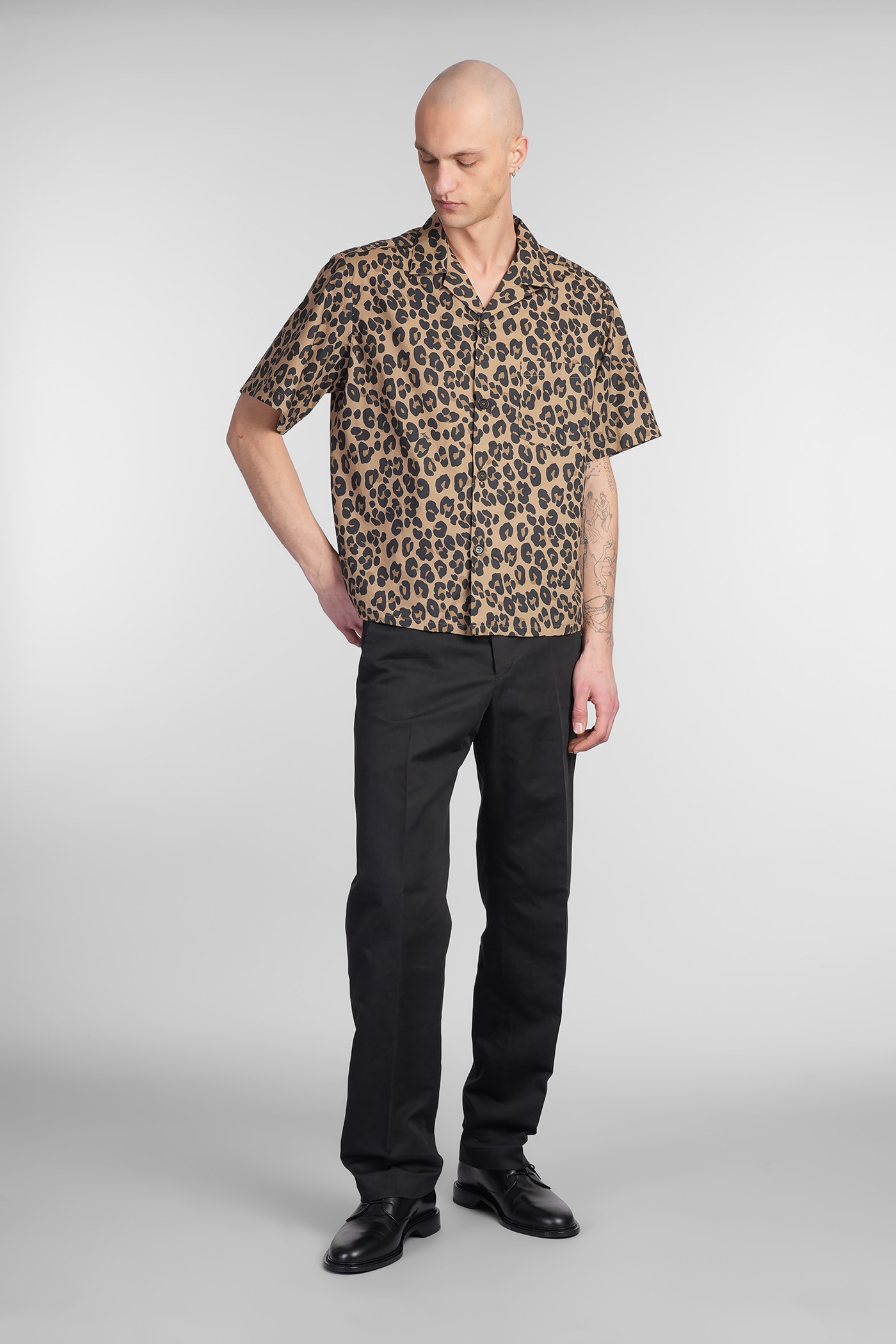 Aspesi Jarvis Shirt In Animalier Cotton In Animalier