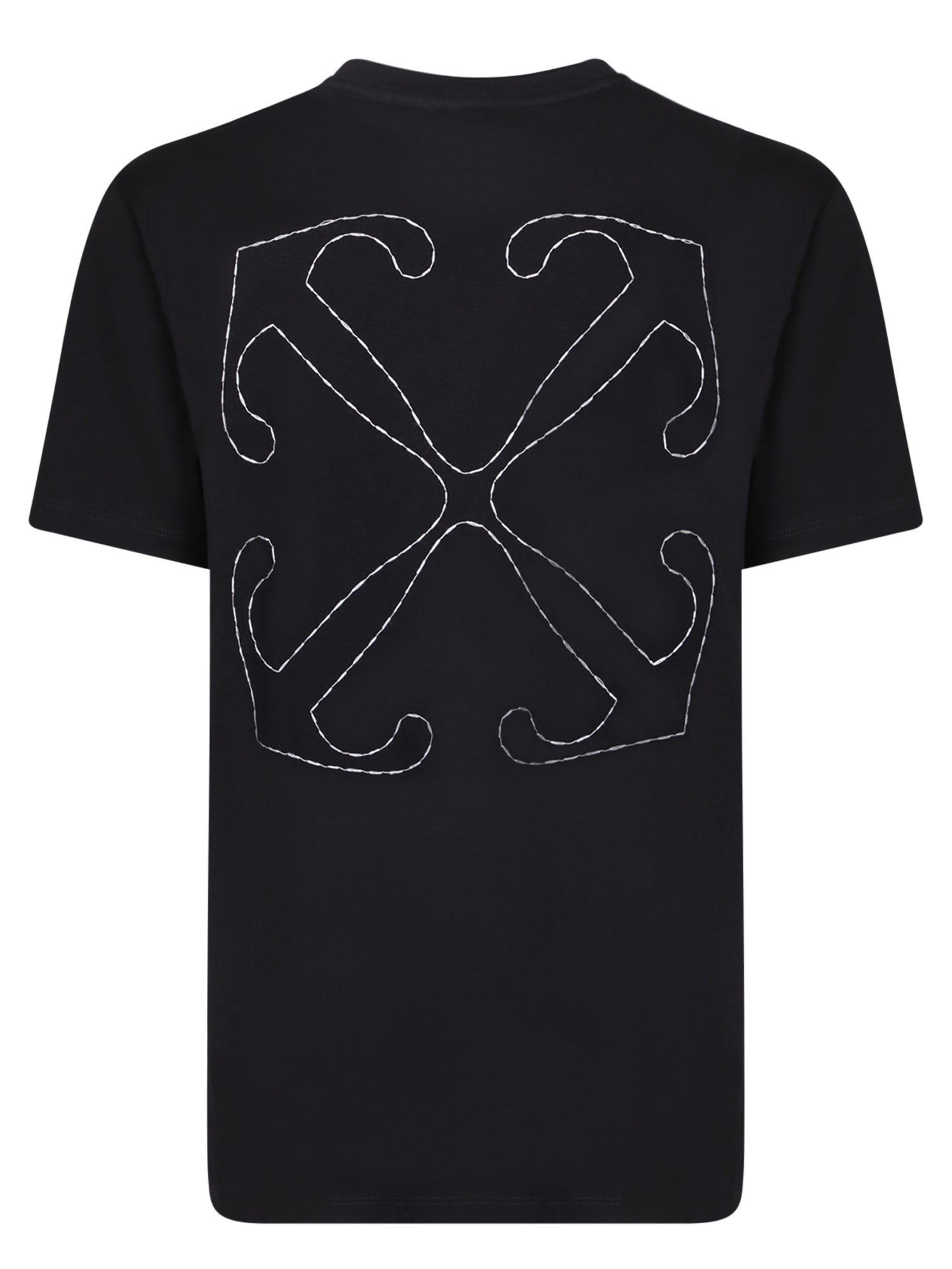 Shop Off-white Arrows Motif Black T-shirt