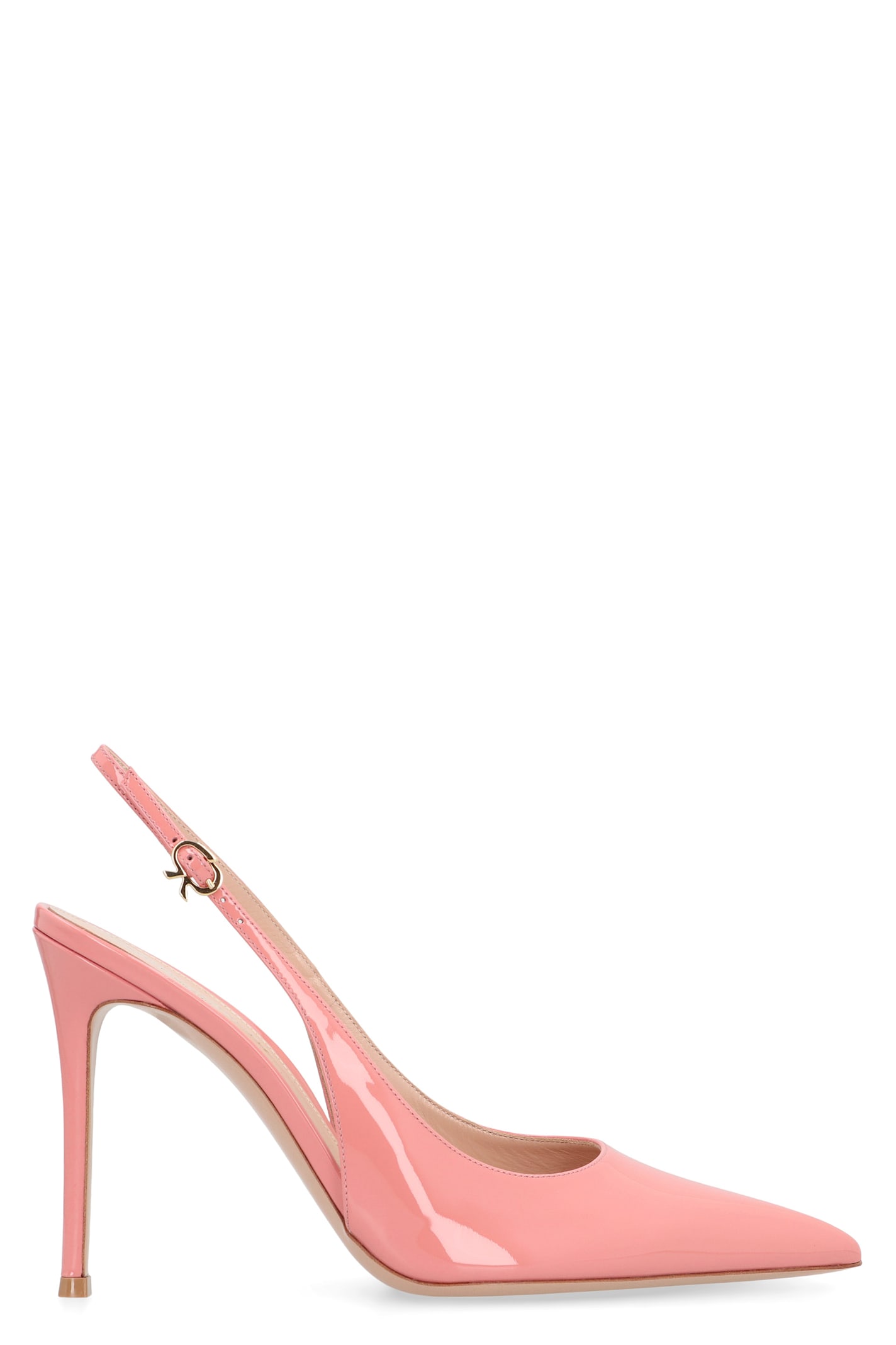 Gianvito Rossi Patent Leather Slingback Pumps In Pink