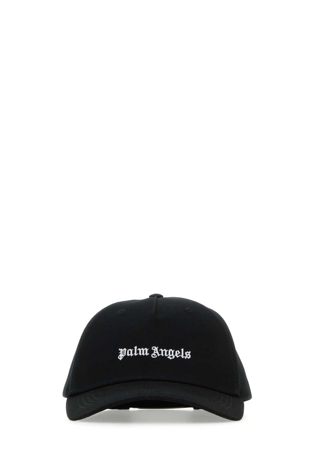 Shop Palm Angels Black Cotton Baseball Cap In Black Off White