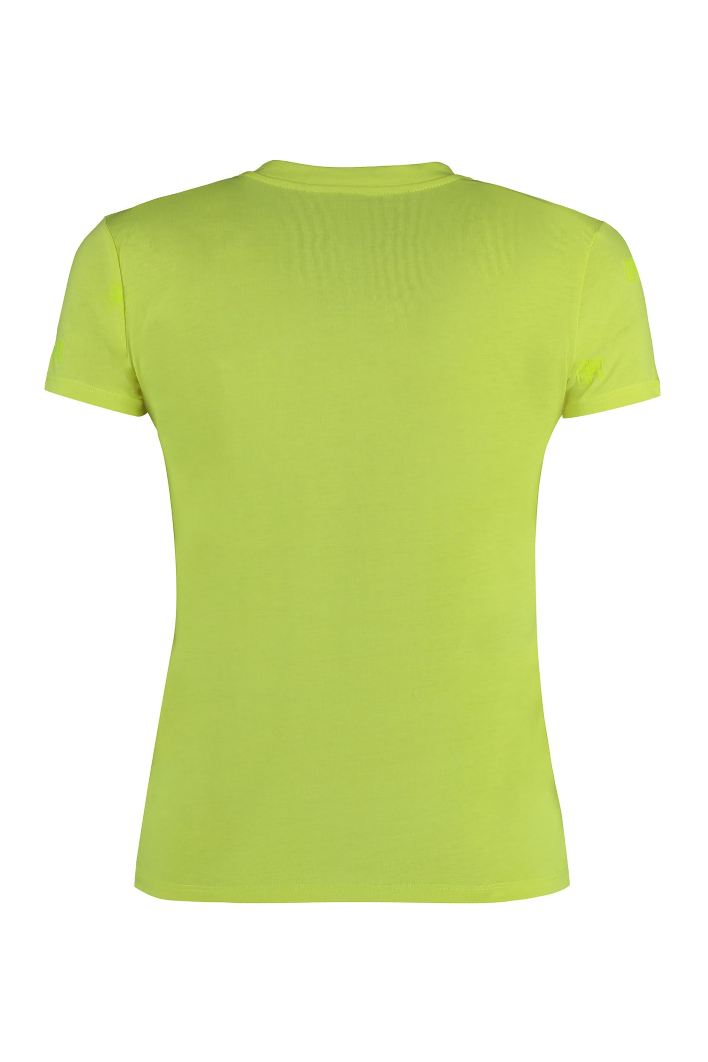 Shop Elisabetta Franchi Cotton Crew-neck T-shirt In Yellow