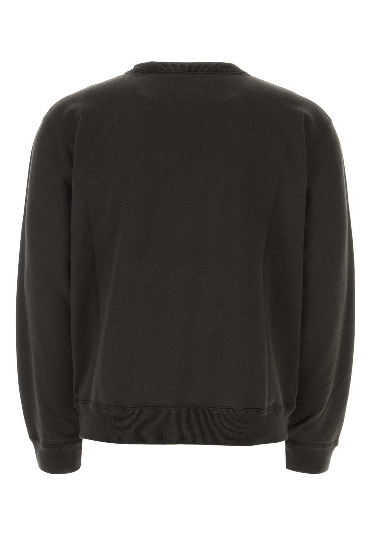 Isabel Marant Black Cotton Blend Oversize Mikoy Sweatshirt In Fadedblack