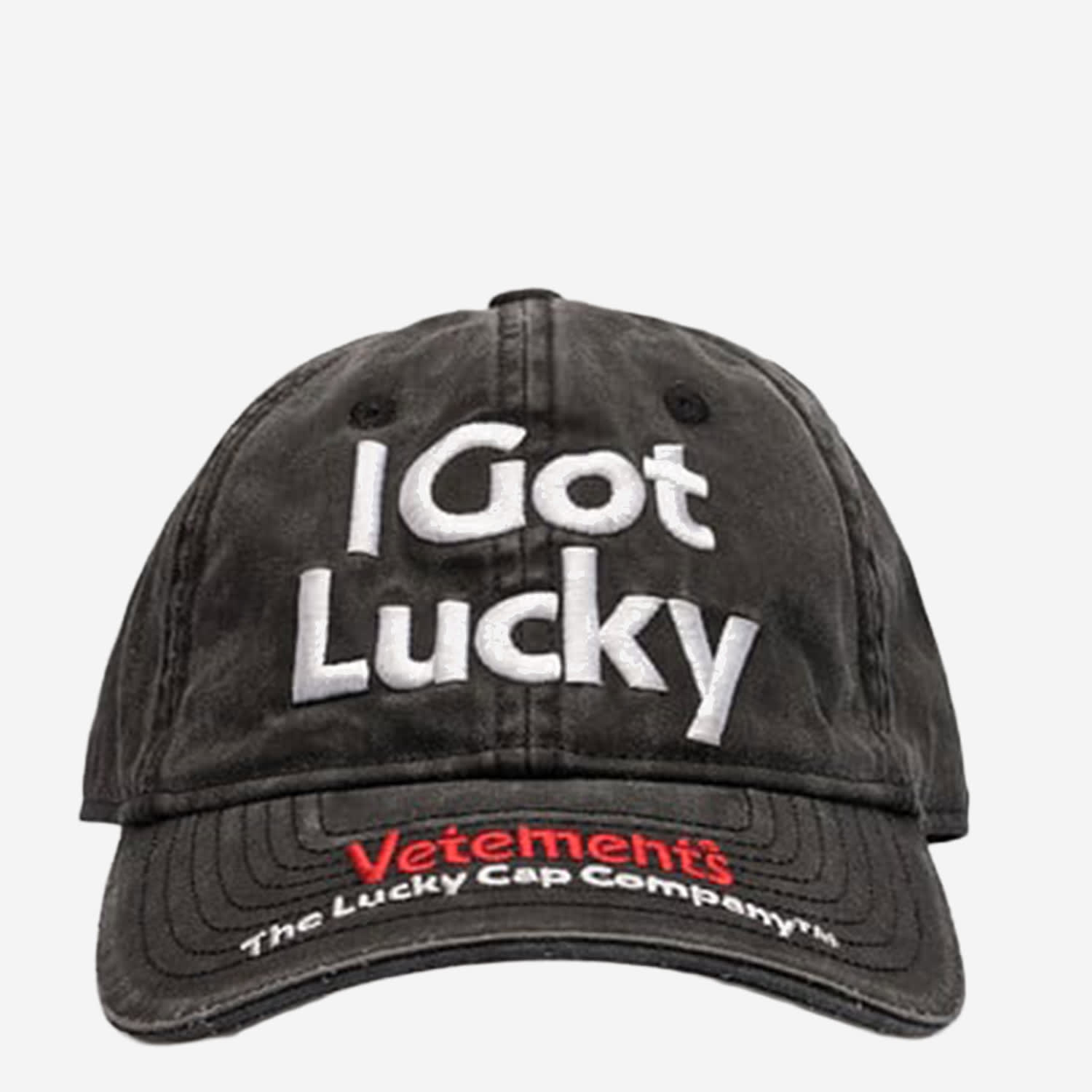 Vetements Cotton Baseball Cap In Gray