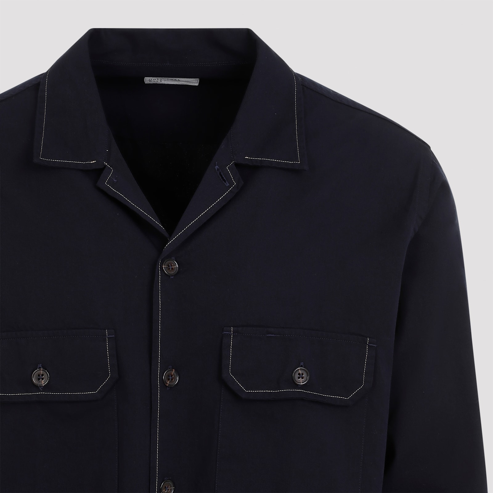 Shop Universal Works Long Sleeves Utility Shirt In Navy