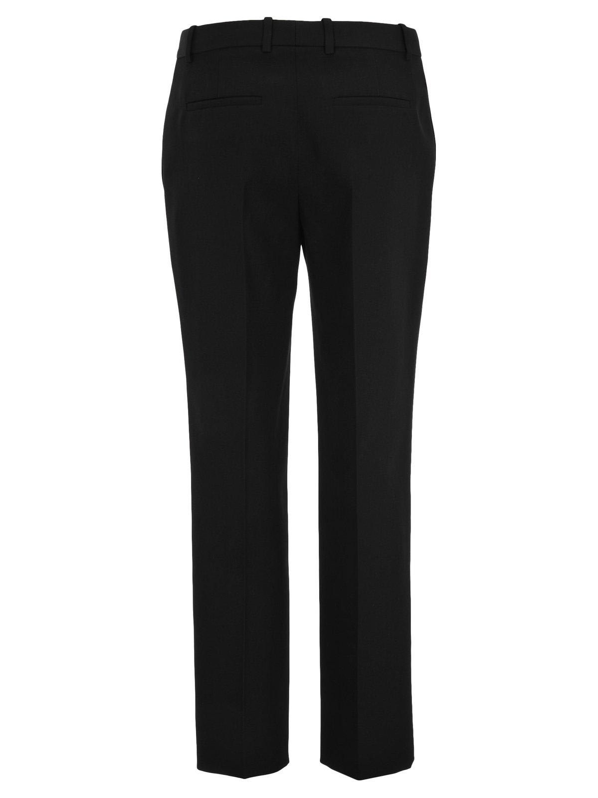 Shop Givenchy Contrasting Trim Tuxedo Trousers In Black