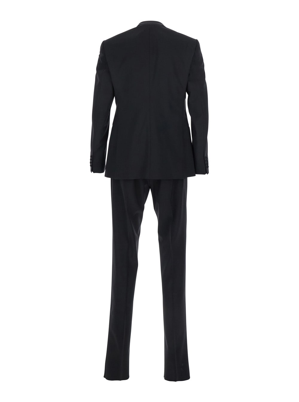 Emporio Armani Giacca Monopetto Pantalone Ventre Piatto In Black
