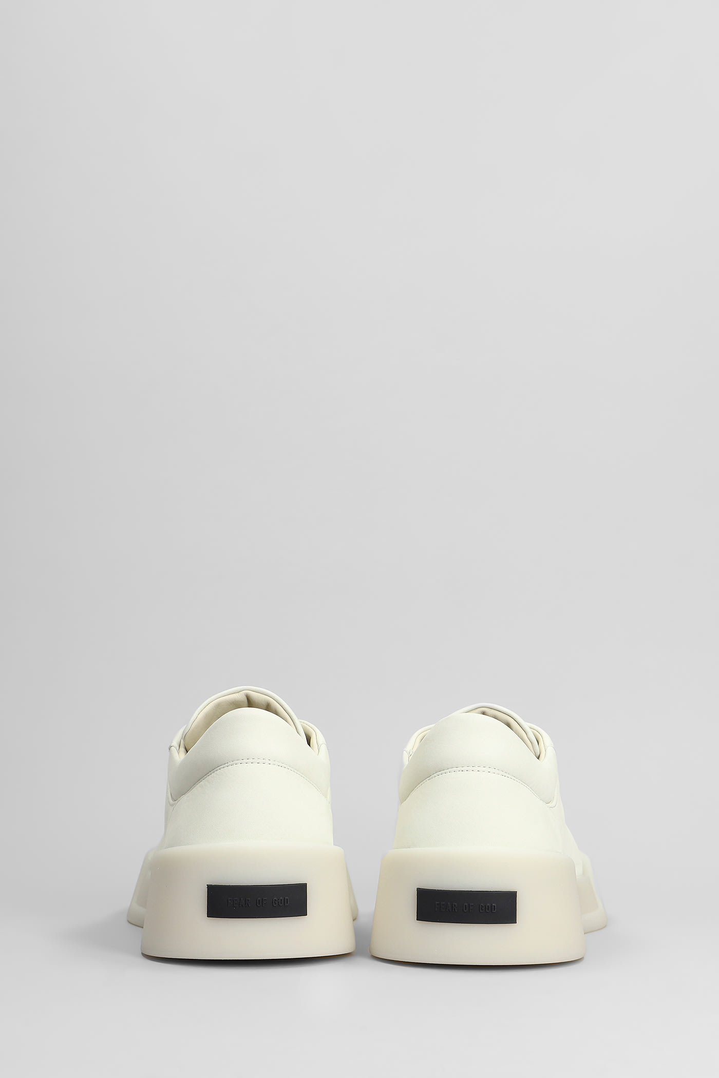 Fear Of God Man Sneakers Ivory Size 7 Leather In Metallic
