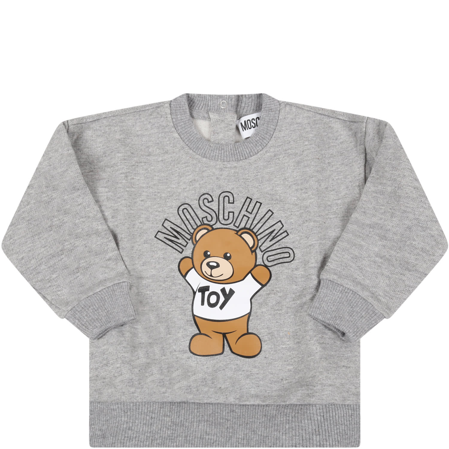 Moschino Grey Dress For Baby Kids With Teddy Bear
