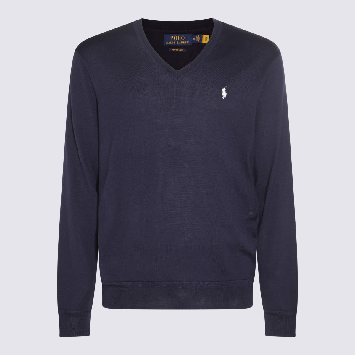 Polo Ralph Lauren Wool Blend Blue Sweater In Black
