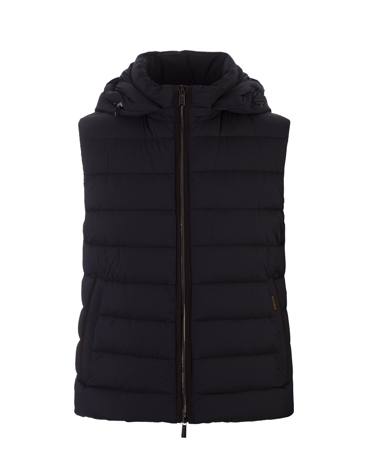 Shop Moorer Febo-s3c Padded Vest In Dark Blue