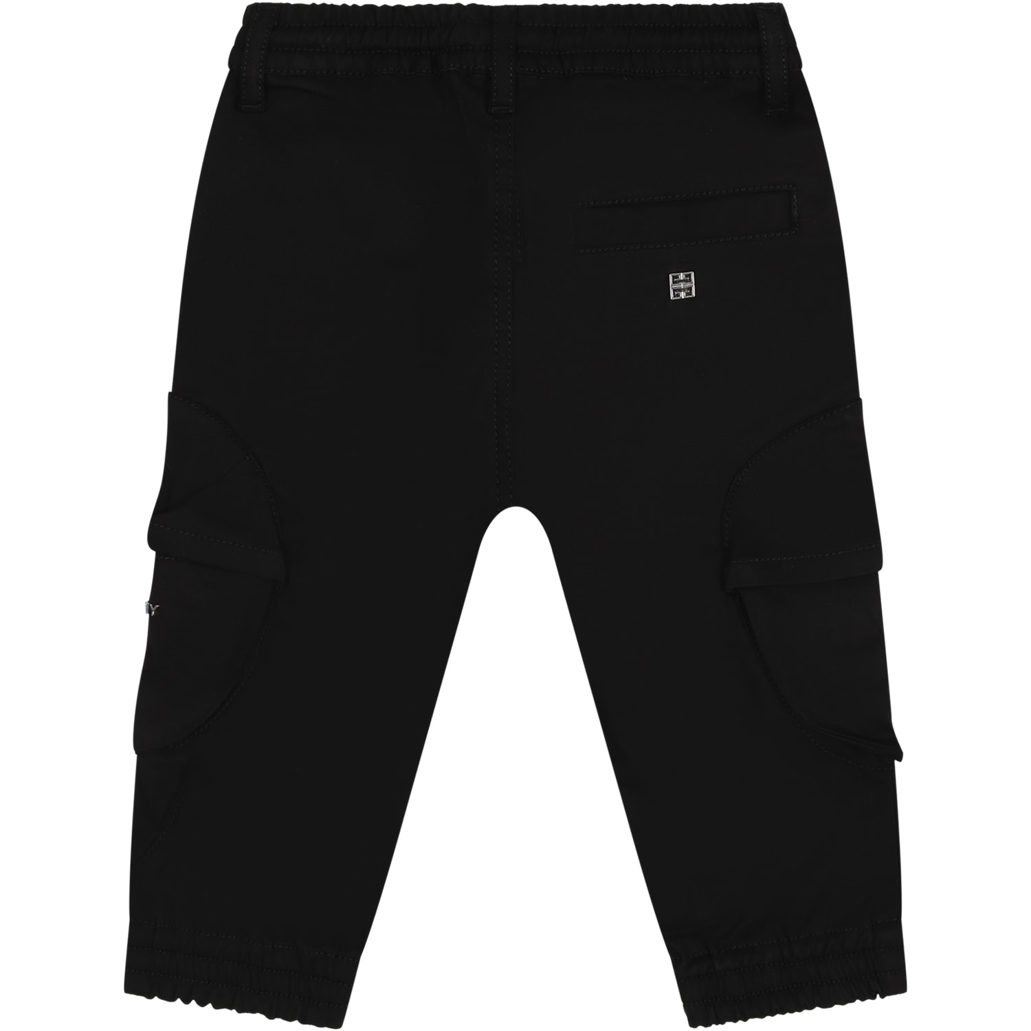 Shop Givenchy Black Trousers For Baby Boy With Logo