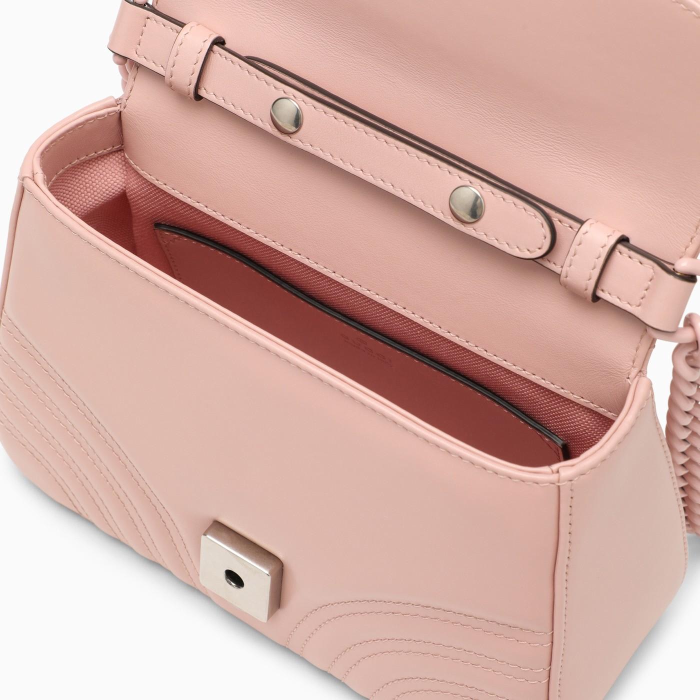 Shop Gucci Gg Marmont Pink Leather Mini Handbag In Perfect Pink