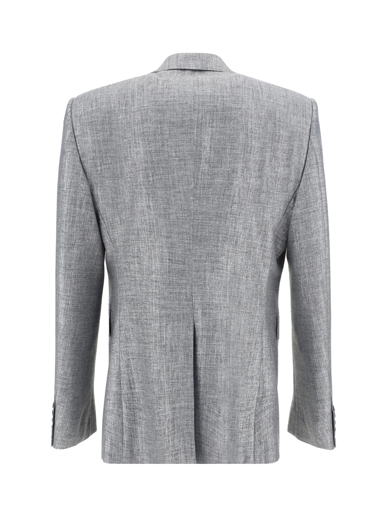 Shop Alexander Mcqueen Blazer Jacket In Silver