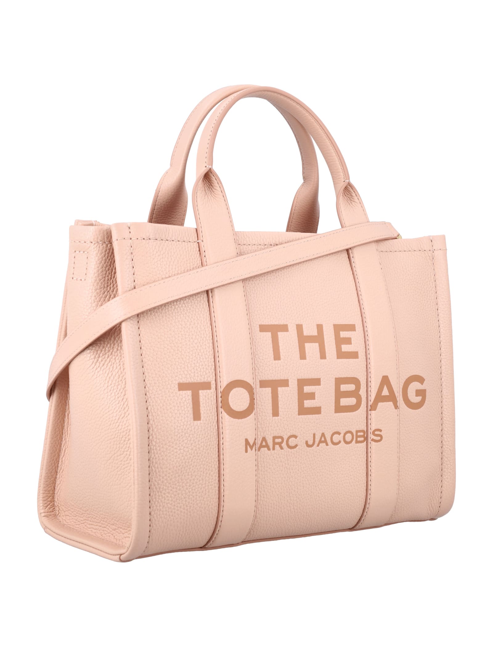 Marc Jacobs The Leather Medium Tote Bag In Pink