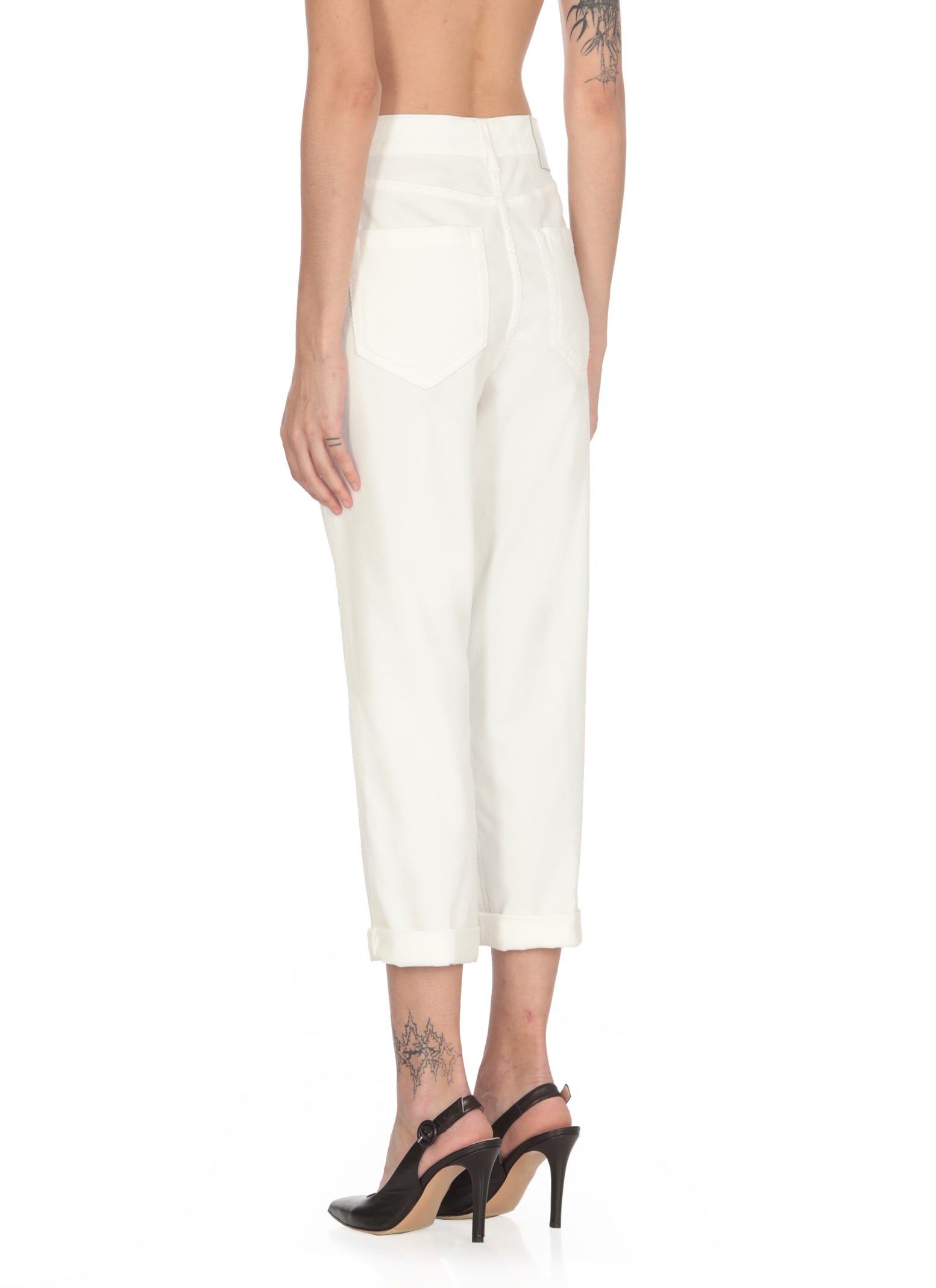 Shop Dondup Koons Bot Gioie Pants In White