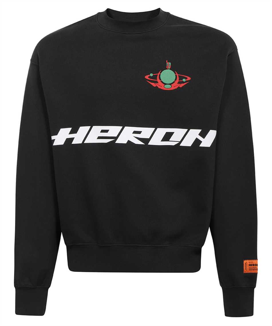 Shop Heron Preston Printed Cotton Sweatshirt In Black