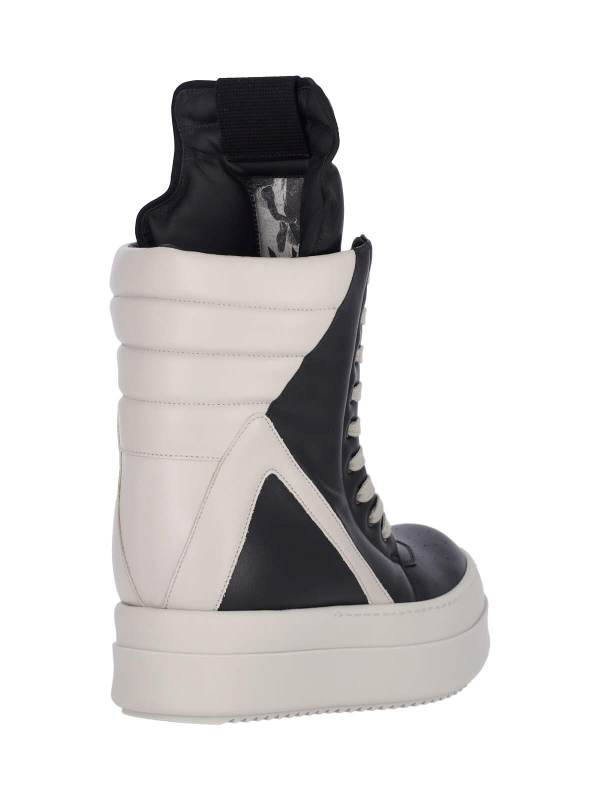 Shop Rick Owens High-top Sneakers Mega Geobasket In Black