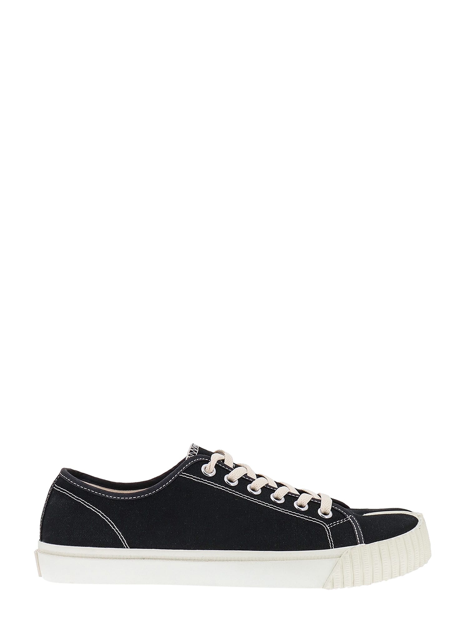 Shop Maison Margiela Tabi Sneakers In Black